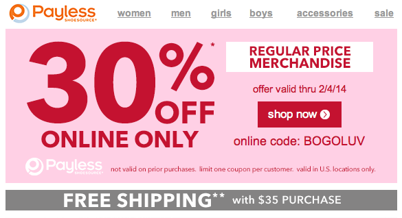 Payless Sale: BOGO Plus Extra 30% Off, Today ONLY