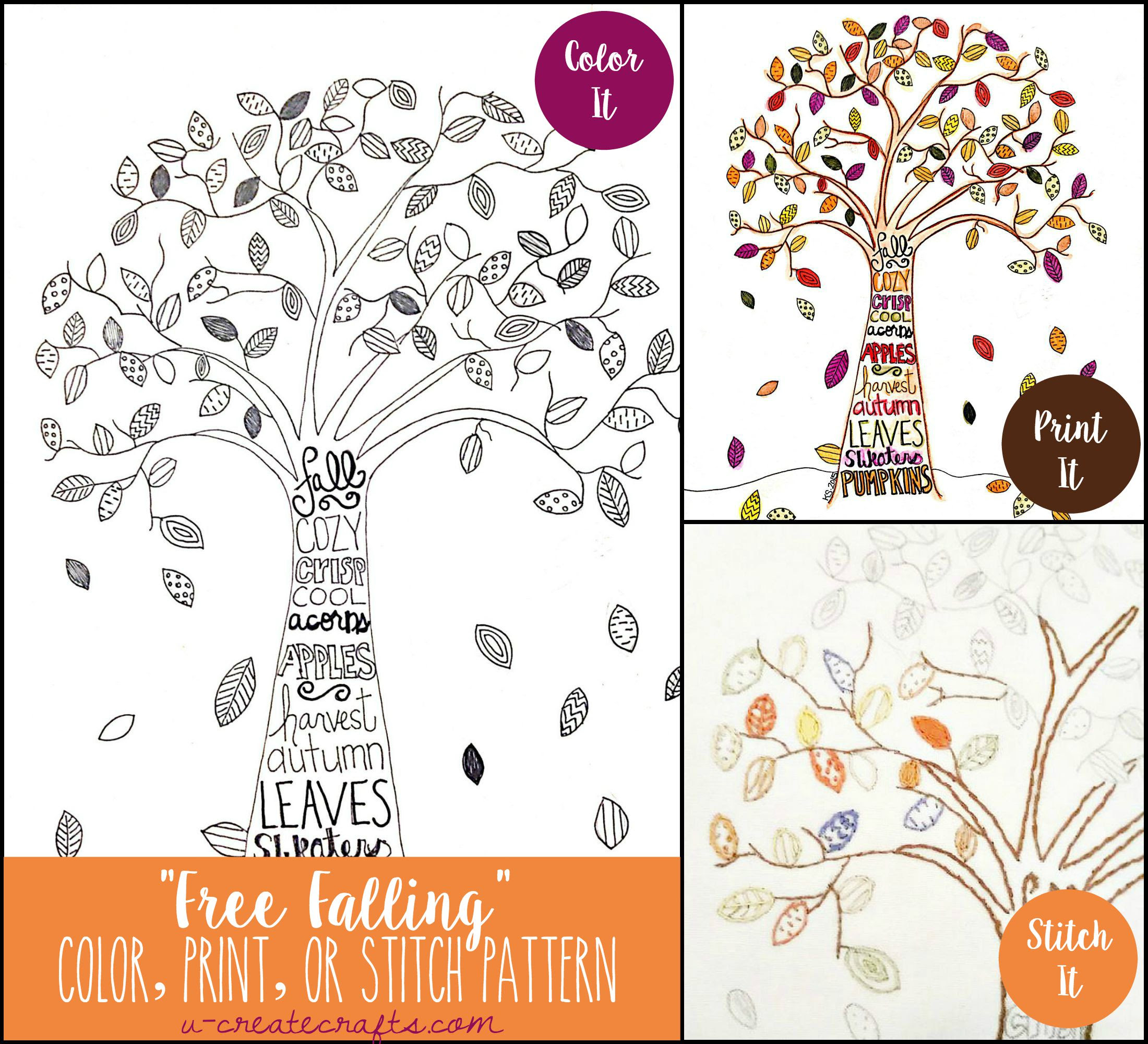 Download Free Fall Tree Pattern - U Create