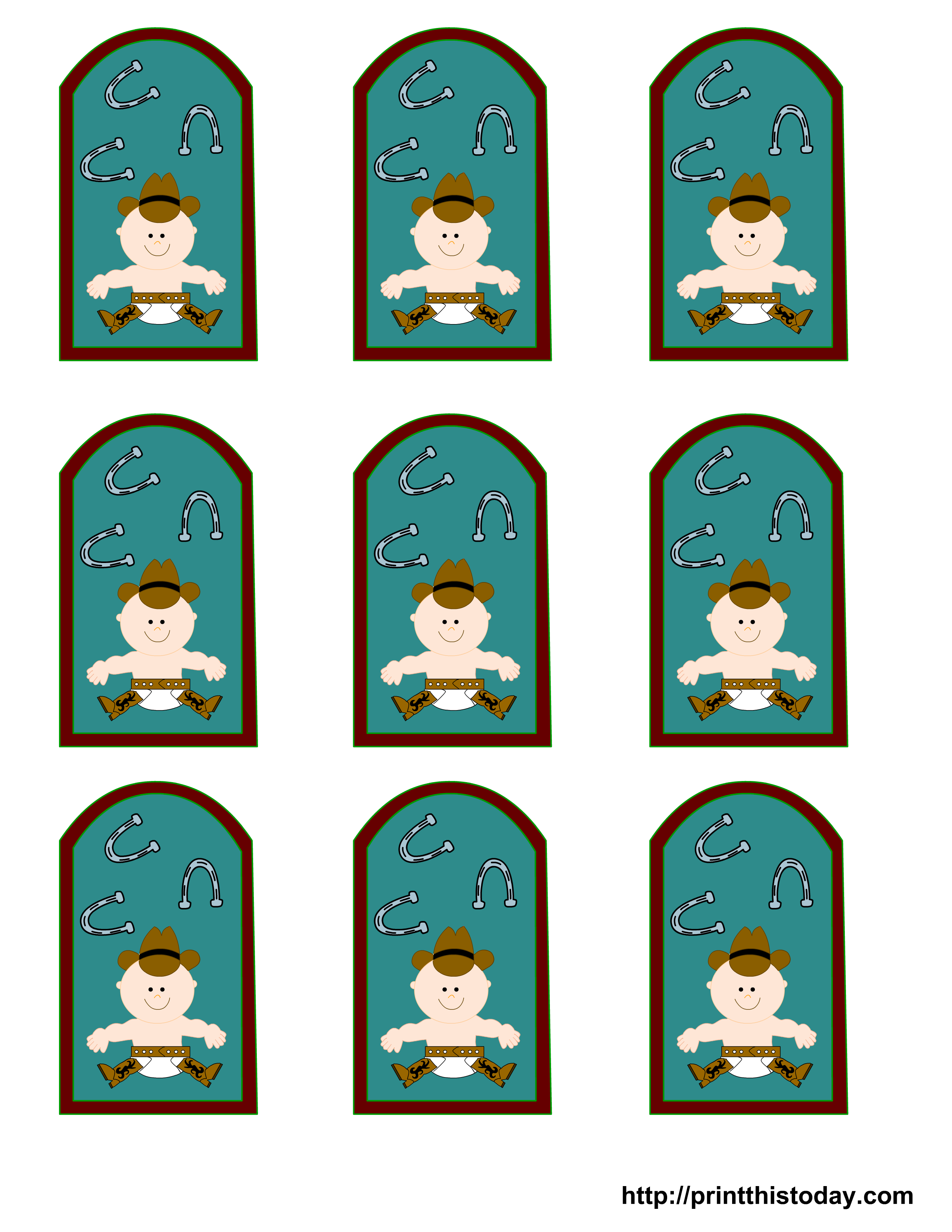 Free Printable baby girl, boy Baby Shower Favor Tags