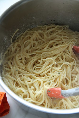 Zuchinni Pasta with Goat Cheese