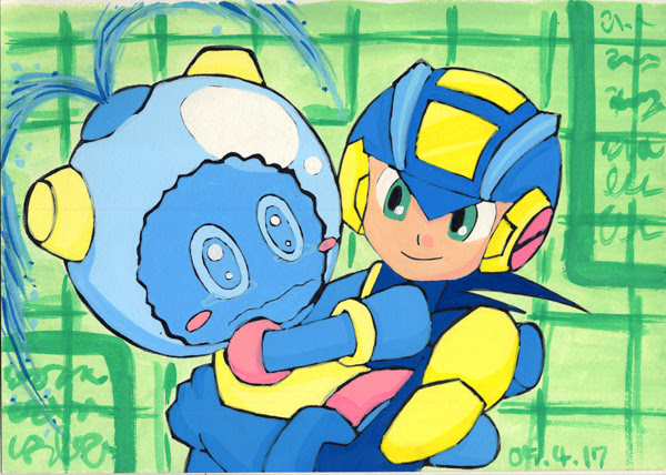 ロックマンエグゼ イラスト描くぞ こやぎのお絵かきブログ 家畜餌付け推進会 日報