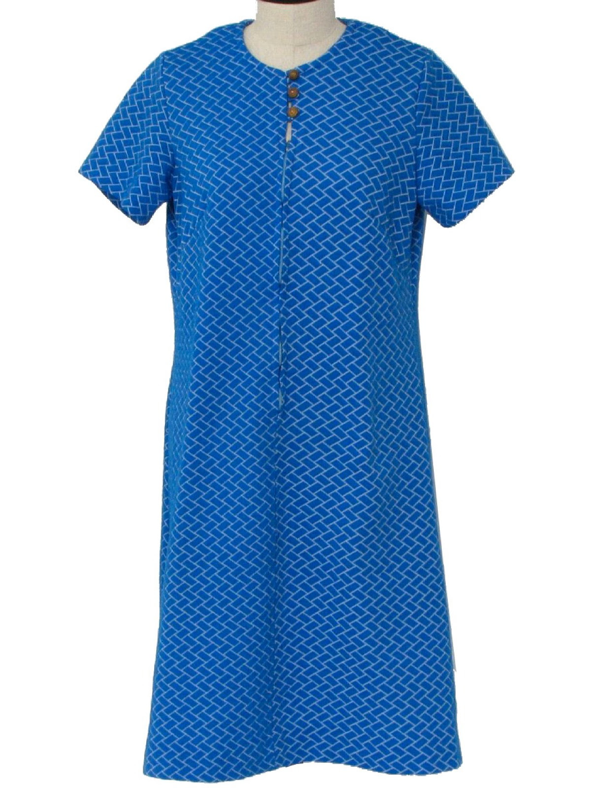 1970 s lane bryant knit dress 70s lane bryant womens blue and white ...