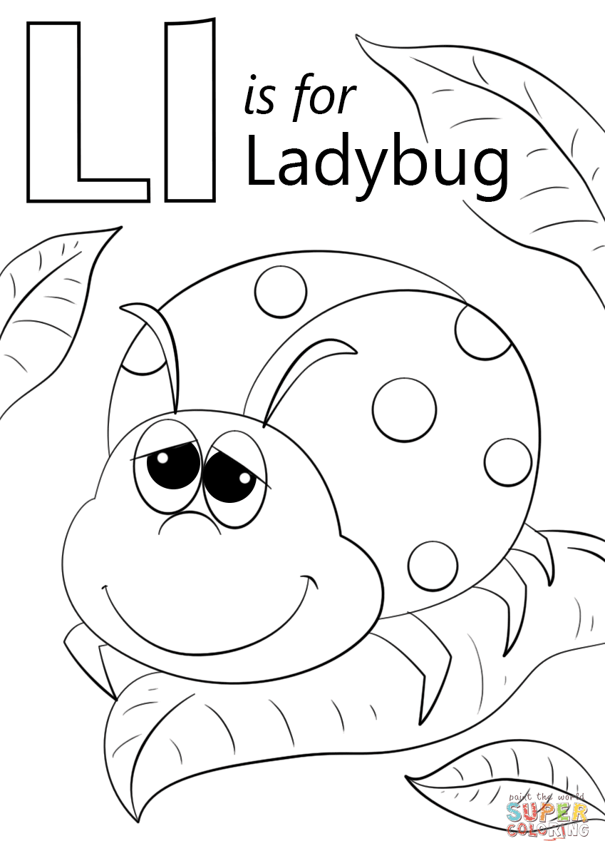 Download Letter L Is For Ladybug Coloring Page Free Printable Coloring Pages