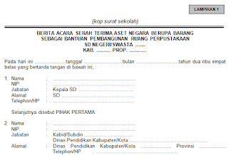 Contoh Format Juknis Lampiran Perpustakaan