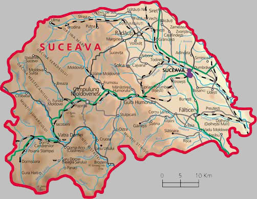 harta rutiera judetului suceava Judetul Suceava, Harta judet Suceava