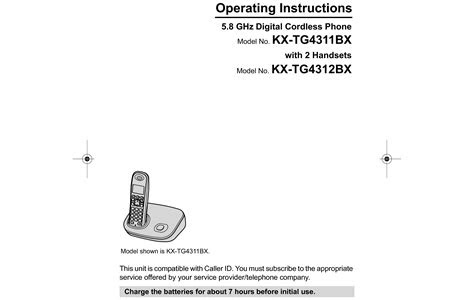 Free Read panasonic 58ghz cordless phone manual Internet Archive PDF