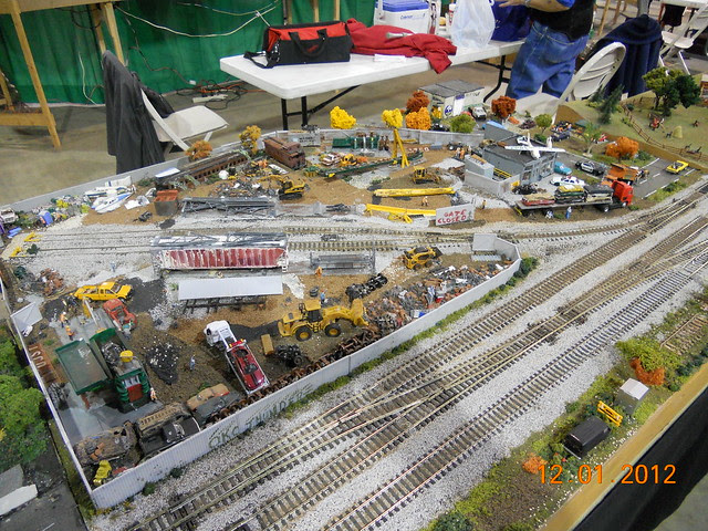 Model train railroad layout HO-scale at Oklahoma City model train show 