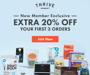 Thrive Market sells your favorite organic and non-gmo brands for up to 50% off retail.
