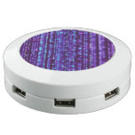 Abstract Design Purple And Silver Spectrum USB Charging Station
