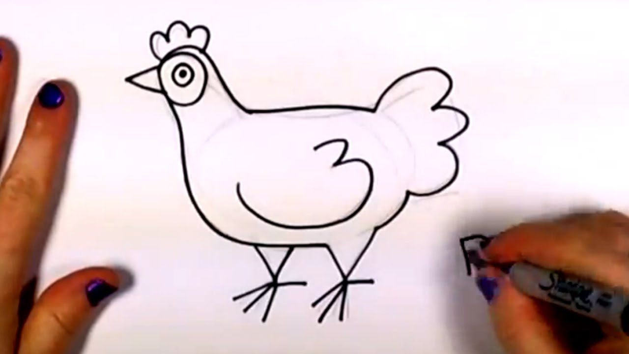 Hen Drawing For Kids at GetDrawings | Free download