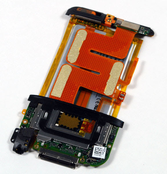  the touch's logic board, which is suspected to be the device's speaker.