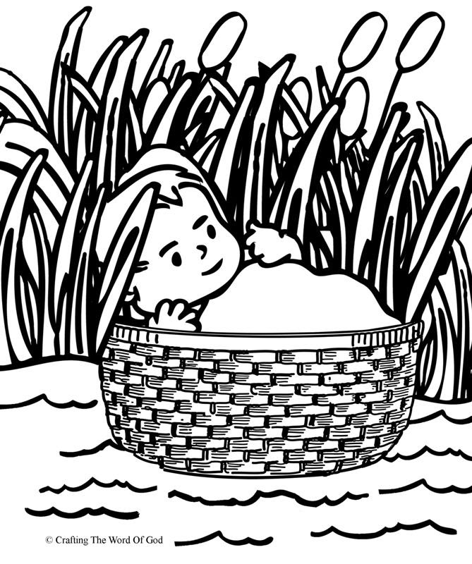Baby Moses Coloring Pages - Coloring Home