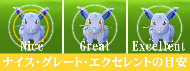 ポケモンgo エクセレントスローのコツと捕獲率