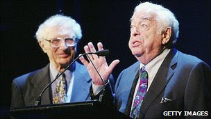 Jerry Bock (right) with songwriting partner Sheldon Harnick