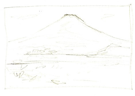 簡単 水彩 山の描き方