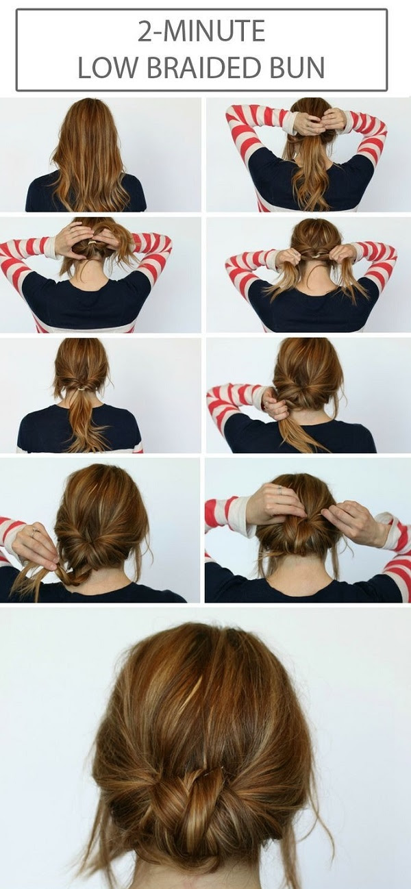 Low braided bun pictures, photos, and images for
