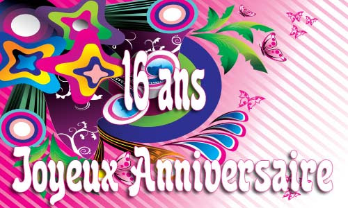 Carte Anniversaire 16 Ans Virtuelle Gratuite A Imprimer