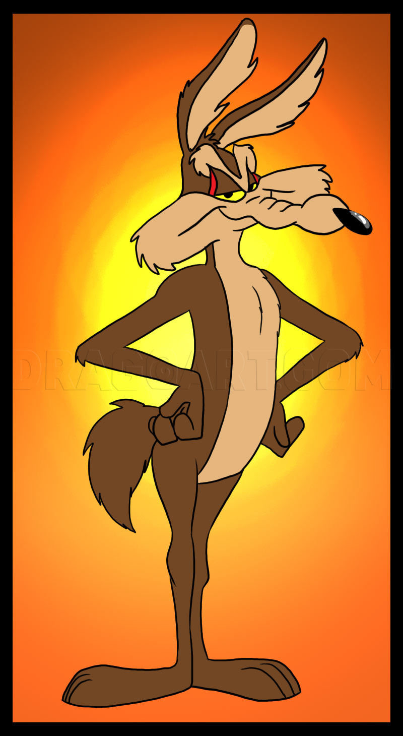How to Draw Wile E Coyote, Step by Step, Cartoons, Cartoons, Draw ...