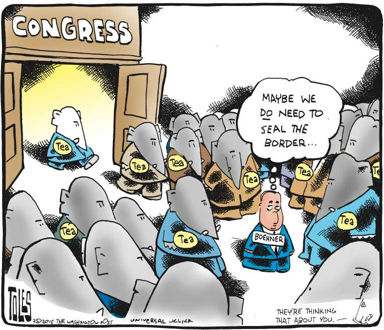 Political Cartoon on 'Republican Party Fights for Power ...