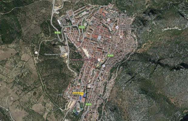 Caso ocorreu em Ubrique, na província de Cádiz (Foto: Reprodução/Google Maps)