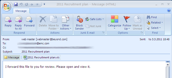 RSA / EMC hack