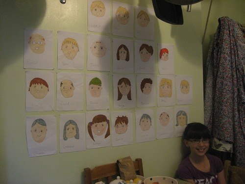 Olivia and her manga family wall
