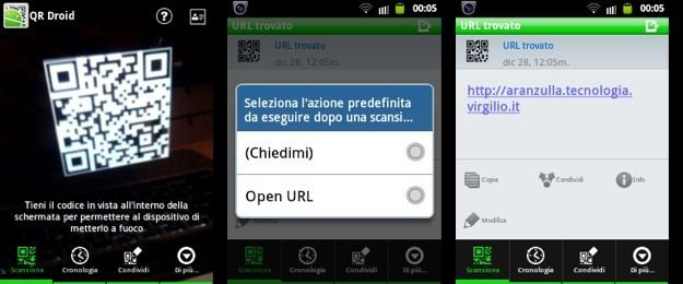 scan qr code to display link
