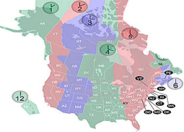 Time Zones Canada