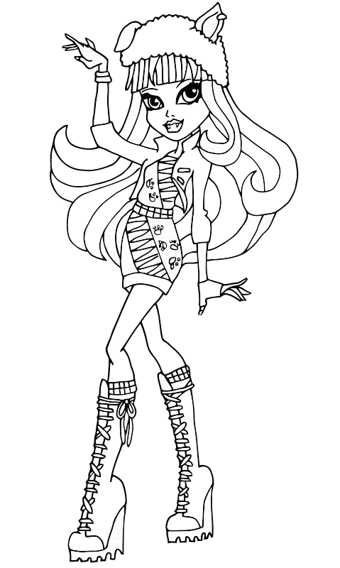 Dibujos para colorear de monster high para imprimir gratis