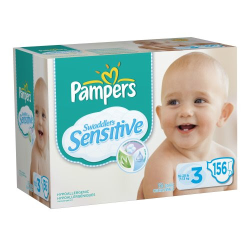 Deal of the Day on December 19, 2011 for Pampers Swaddlers Sensitive Diapers Economy Pack Plus Size 3, 156 Count (Packaging May Vary)