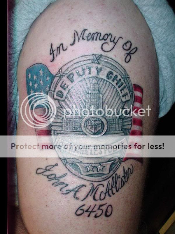 Japanese Tattoo Sleeve - Police Tattoos in Memory