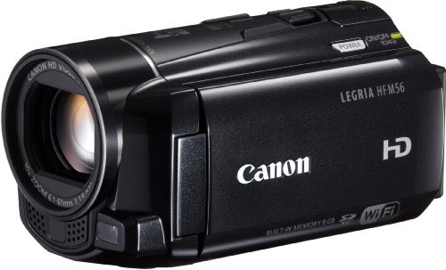 Canon LEGRIA HF M56 Full-HD Camcorder (HD-CMOS PRO Sensor, 7,6 cm (3 Zoll) Toch-LCD, 10-fach opt. Zoom, 8GB Flashspeicher + SDXC-Kartenslot, WiFi, Intelligent IS) schwarz