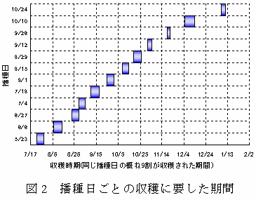 切り花ヒマワリのポット栽培における播種時期と収穫時期 切り花品質
