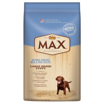 Max Dog Natural Chicken Meal and Rice Recipe Large Breed Puppy Food, 30-Pound 
