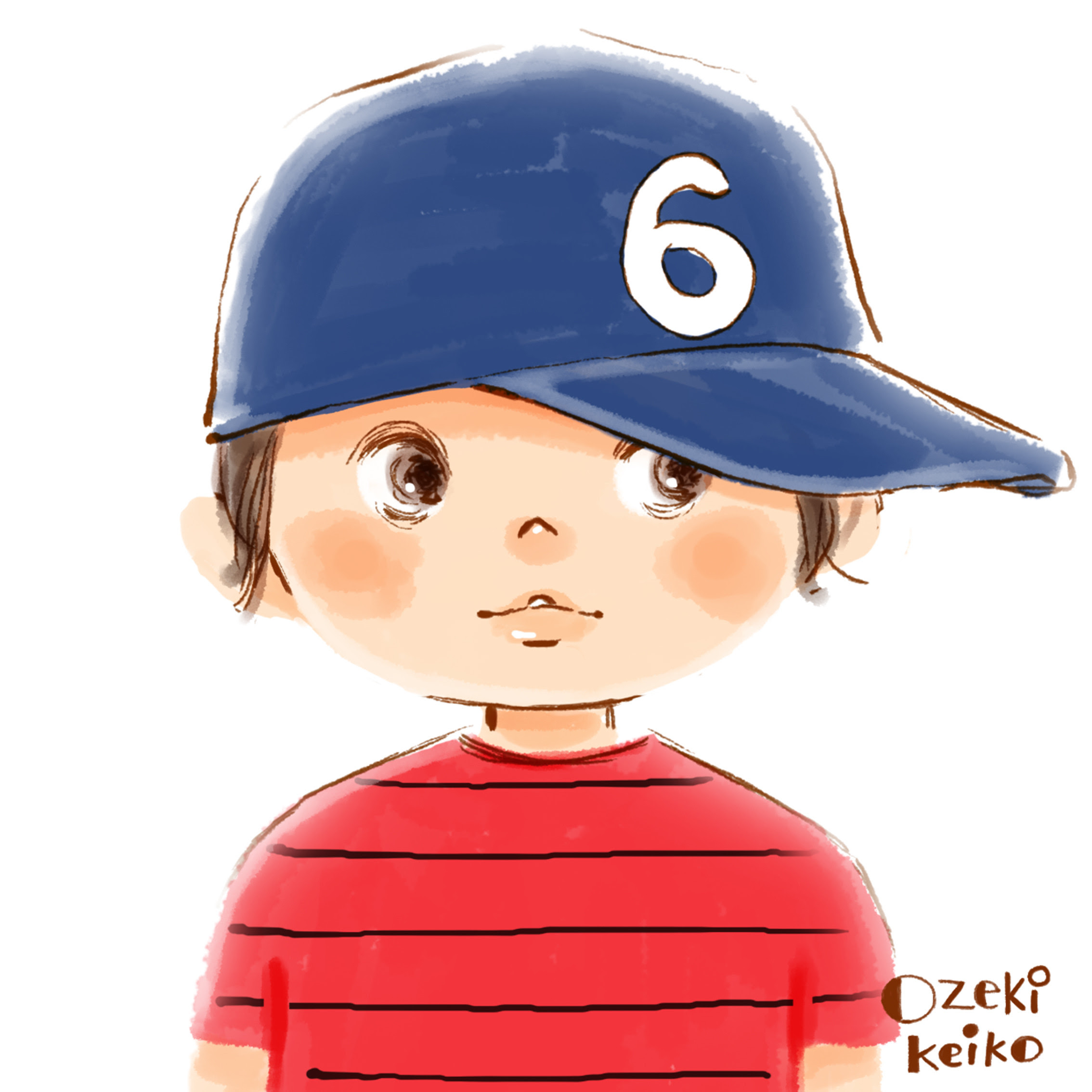 帽子をかぶった子供イラスト イラストレーター小関恵子の仕事帖 関西在住 大阪 京都 兵庫 滋賀