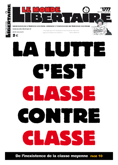 Le Monde Libertaire de la semaine