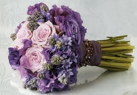 Wedding flowers purple theme