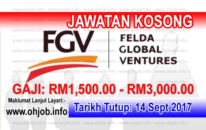 Jawatan Kerja Kosong Felda Global Ventures - FGV logo www.ohjob.info september 2017