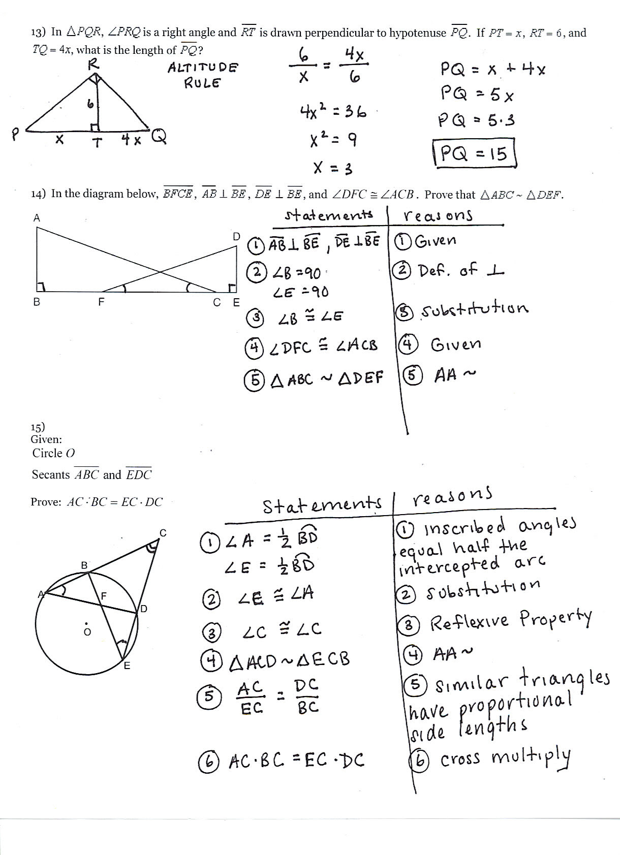 Geometry Practice Problems With Answers - general ...