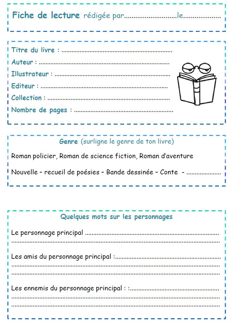 Fiche De Lecture En Classe Pascale