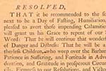 Congressional Fast Day Proclamation, March 20, 1779