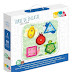 Jogo De Encaixar Formas Geometricas - 4 Em 1 Encaixe Formas Geometricas - Jogo formado por diferentes silhuetas de formas geométricas de cores (círculo, triângulos, quadrados) que permitem ser encaixados e criar sequências ou reproduzir objectos a partir de um modelo.