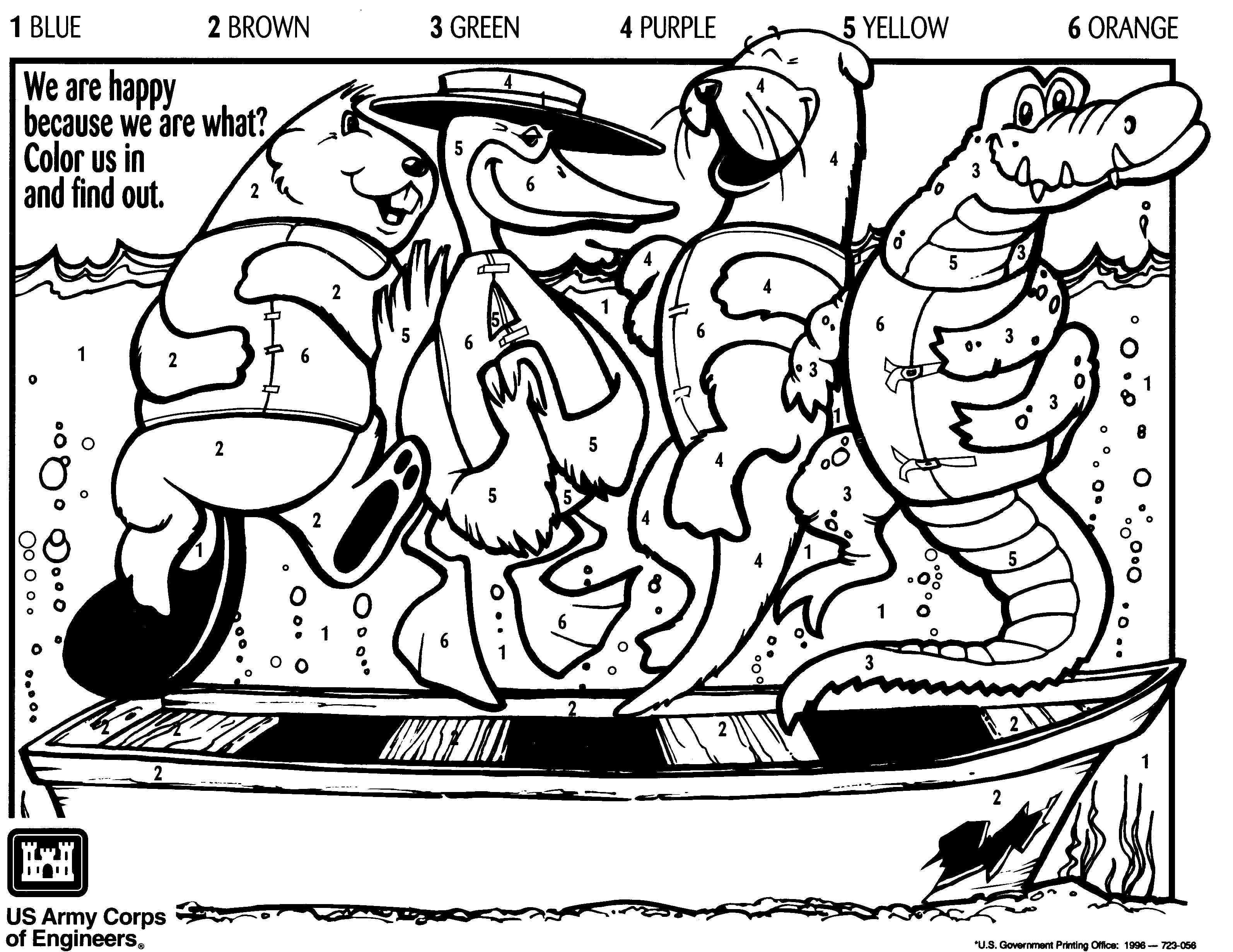 Safety coloring pages