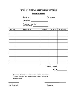 receiving log template    word  editable