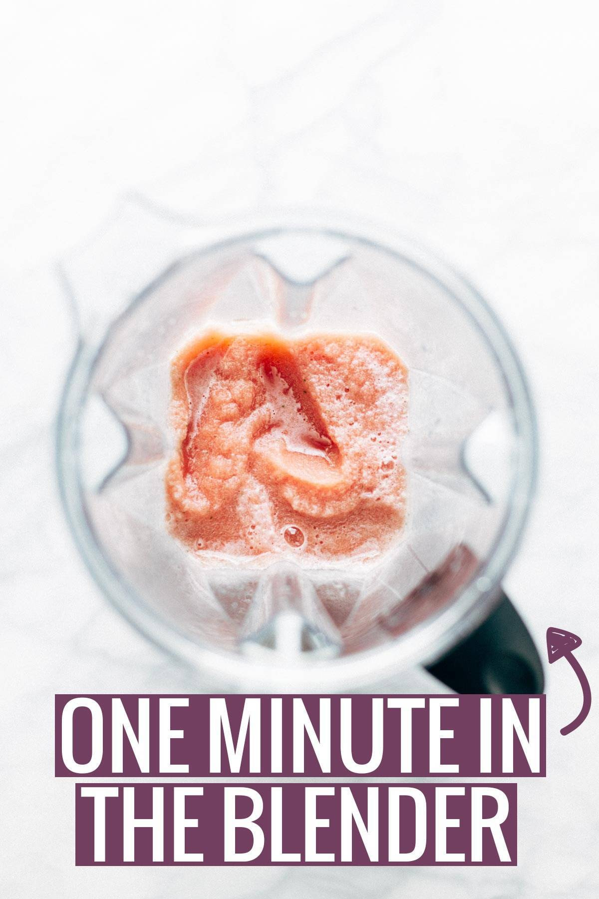 One Minute in the Blender with text