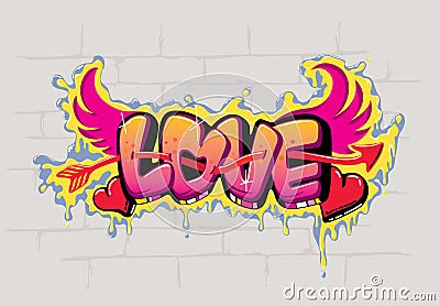 Conception De Graffiti D'AMOUR Images stock - Image: 23020454