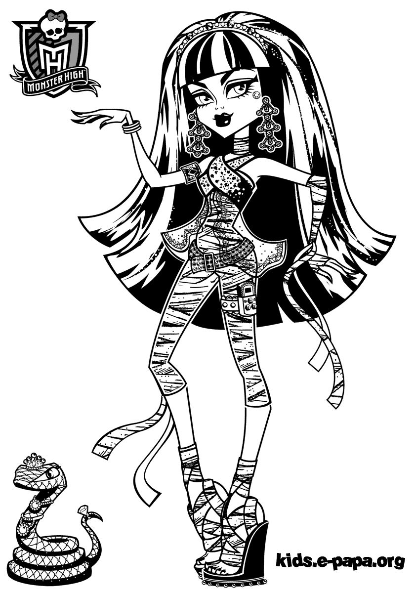 Cleo de Nile Disegni da colorare Monster high