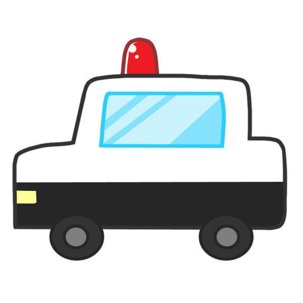 パトカーのイラスト かわいいフリー素材が無料のイラストレイン
