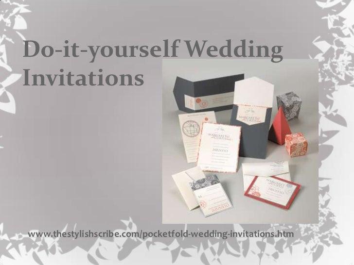 Do it-yourself wedding invitations