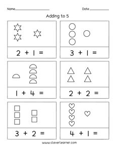 Printable Count And Add Worksheets For Preschools